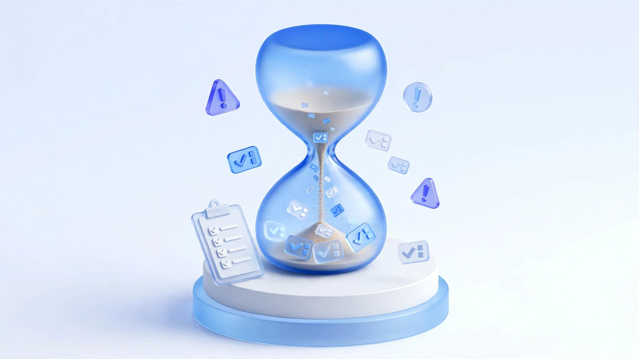 Illustration de sept signes de perte de temps liés aux tâches répétitives