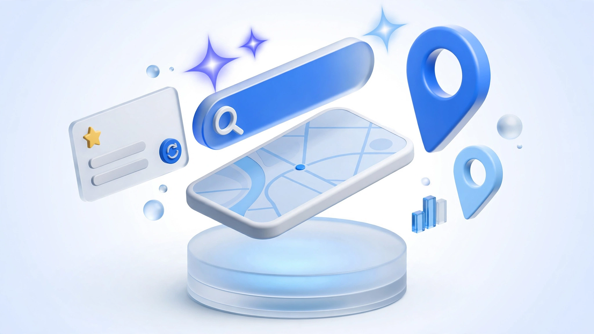 Illustration de clients qui trouvent un artisan sur Google