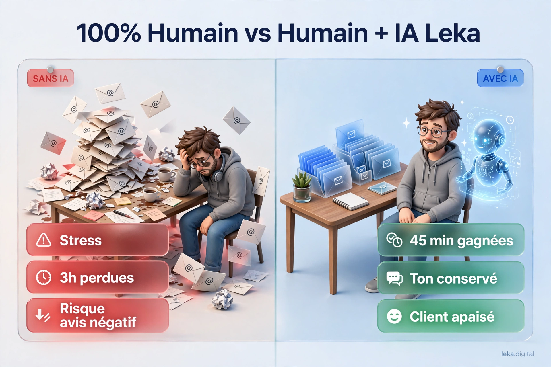 Traitement assisté par IA d'un e-mail client insatisfait