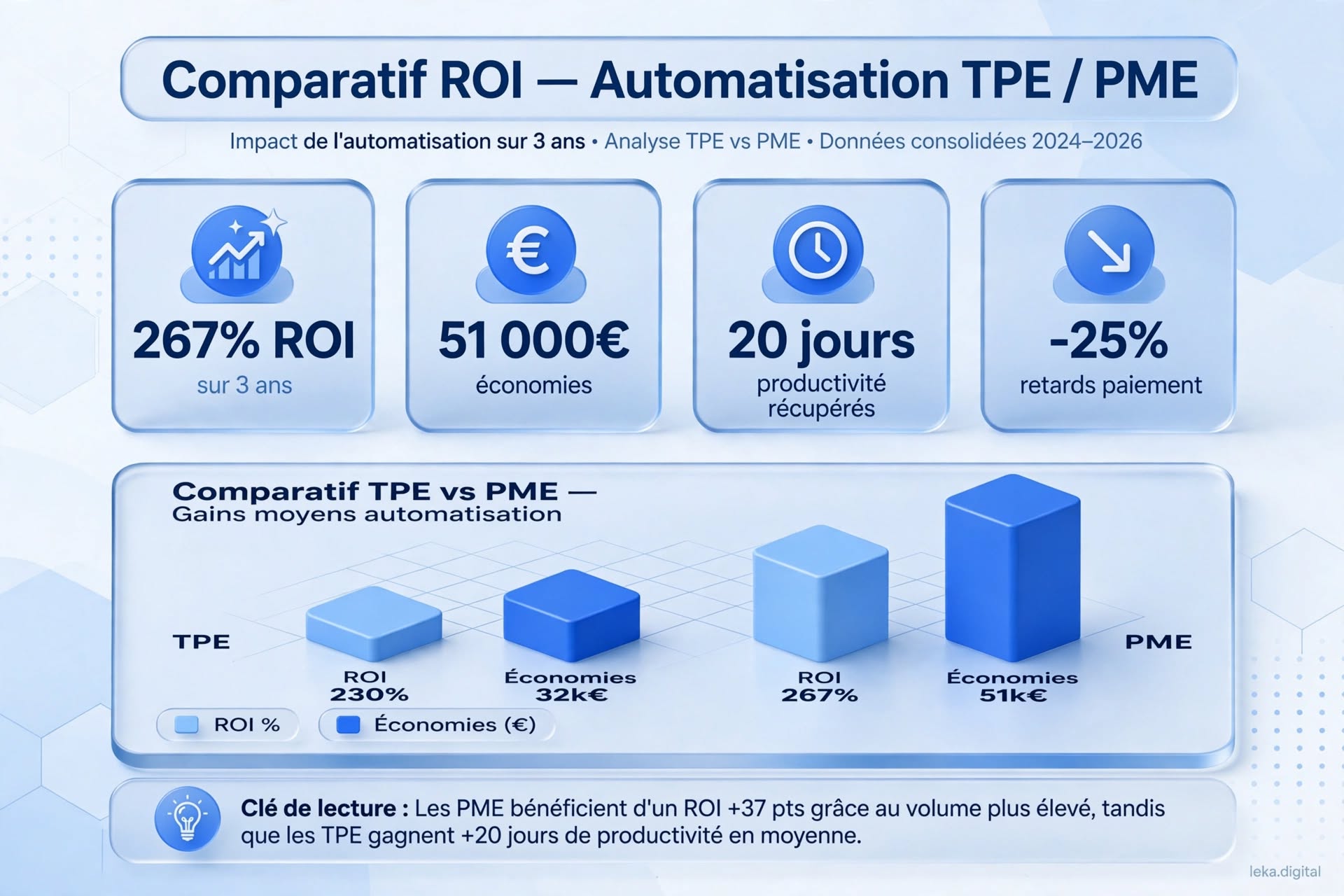 Comparatif ROI de l'automatisation pour TPE et PME
