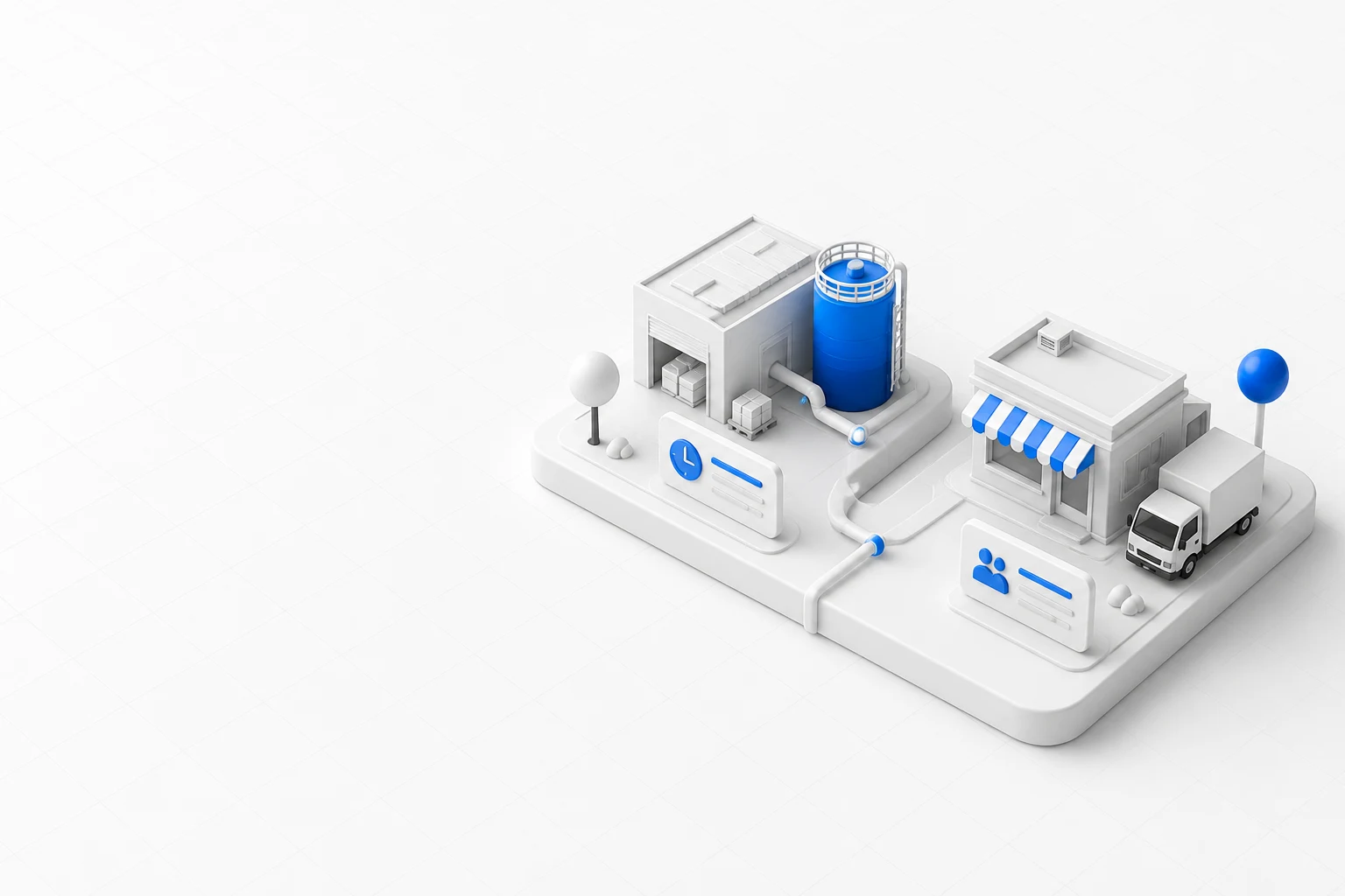 Illustration abstraite de flux reliés pour représenter un parcours de demandes