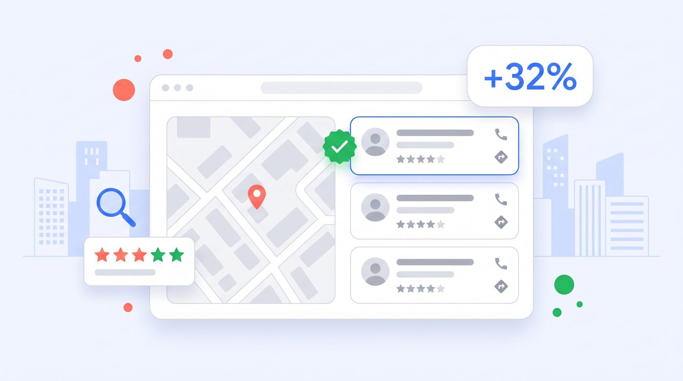 Fiche Google Business Profile mise en avant dans les résultats de recherche locaux, avec avis clients et itinéraire